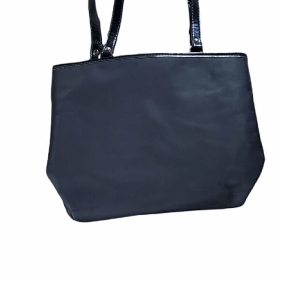 Lulu Guiness Black Purse with Umbrella Embroidery Design - Picture 2 of 10